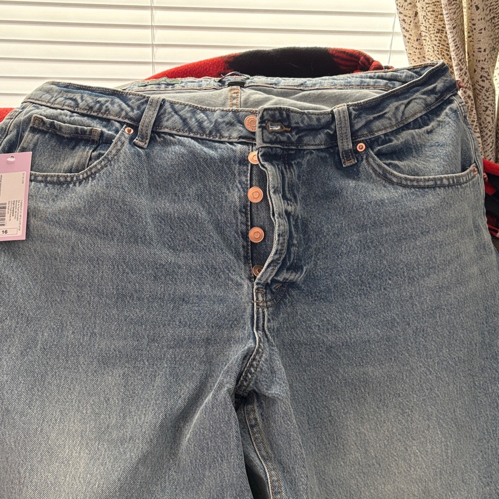 Wild Fable Button-Fly Blue Jeans